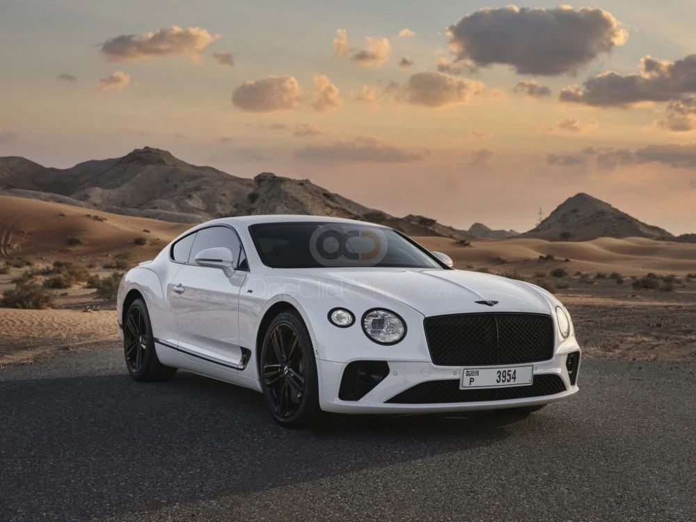 White Bentley Continental GT 2020 for rent in Dubai 1